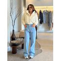 Calça Wide Leg Barra