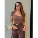 Body Manguinha Lara Café 