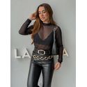 Blusa Tule Mia Preta