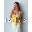 Blusa Alça Babado Solange Amarelo