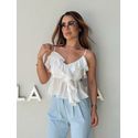 Blusa Alça Babado Solange Branco