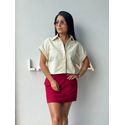 Camisa Cropped Jessica Creme