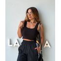 Blusa Gola Quadrada Marisa Preta
