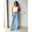 Calça Wide Leg Jeans Aria 