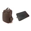 Mochila Rally Couro + Case Para Notebook 15.6 em Couro