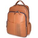 Mochila De Couro - modelo Evolution cor whisky porta notebook 15,6 polegadas