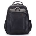 Mochila de Couro - modelo Tron Preta casual.