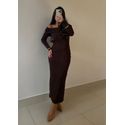 VESTIDO CANELADO HELENA CAFÉ