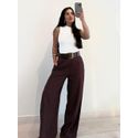 CALÇA WIDE LEG MARROM