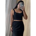 CROPPED PRETO VISCOSE