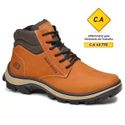 Bota coturno de segurança EPI´s em Couro ref. Force Ferrugem 