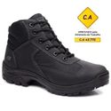 Bota coturno de segurança EPI´s em Couro ref. Enter Preto