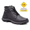 Bota coturno de segurança EPI´s em Couro ref. Safe Preto