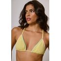 Top Cortininha Crochê Amarelo