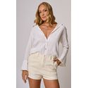 Shorts Sarja Desfiado Off White