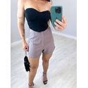 SHORT ZARA VISCOSARJA CINZA