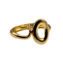 Bracelete Feminino Oval Vazado Dourado