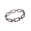 Pulseira Feminina Elos Retangular Prata