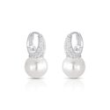 Brinco Argola Zircon Pearl
