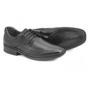 Sapato social Leve Couro de Preto Leveterapia