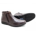 Bota social masculina Leve Couro Dark Brown Tradicional Leveterapia 