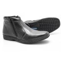 Bota social masculina Leve Couro Preta Tradicional Leveterapia 