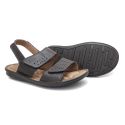 Sandália Masculina Confortável em Couro Dark Brown Leveterapia
