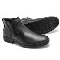 Bota Coturno Conforto Antiderrapante Couro Preto Leveterapia 