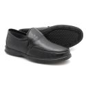 Sapato Casual Masculino Conforto Couro Preto Leveterapia
