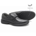 Sapato social Leve Couro Preto Ultra Conforto Leveterapia