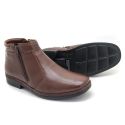 Bota social masculina Leve Couro Pinhão New York Leveterapia 