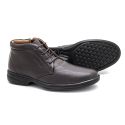 Bota Casual Masculina Marrom Solado Costurado Leveterapia 