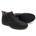Bota Casual Masculina Dark Brown Solado Costurado Leveterapia 