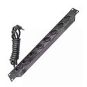 Régua Calha de Tomadas Preto 19 Polegadas 8 Tomadas 20A 250V - Wj Moreira