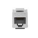 Tomada Keystone Emenda Rede | RJ45 Femea | Categoria CAT5/CAT6 - Branca 