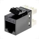 Tomada Keystone Emenda Rede | RJ45 Femea | Categoria CAT5/CAT6 - Preta