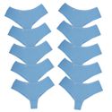 Kit 10 Calcinhas Fio Duplo Cós Alto 0008 - AZUL BEBE