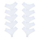 Kit 10 Calcinhas Fio Duplo Cós Alto 0008 - BRANCO