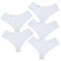 Kit 5 Calcinhas Fio Duplo Cós Alto 0008 - BRANCO