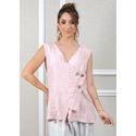 Regata Brenda Linho Italiano Rosa Bebe