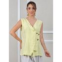 Regata Brenda Linho Italiano Amarelo
