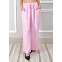 Calça Heloisa Linho Italiano Rosa Bebe