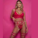 SUTIÃ SEXY STRAPPY CORRENTARIA PINK RACY - RACY