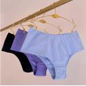 KIT CALCINHA MICROFIBRA HOT PANTS - COM 03 PEÇAS - PRETO/POA/FROZEN