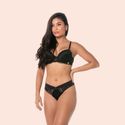 SUTIÃ PUSH-UP COM BOJO E ARO INTEIRIÇO EM RENDA - PRETO