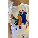 T-shirt Gabi Onça Azul/laranja