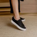 Tênis Casual Feminino Fran + Brinde Preto