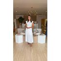 Conjunto Saia Longa E Blusa Cropped Lorena Branco