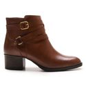 Bota/Coturno Feminina Kader Woman Couro Confort Pinhão