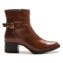Bota/Coturno Feminina Kader Woman Couro Confort Pinhão